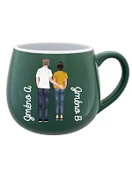 Personalizovaný keramický bacuľatý hrnček s párom Personalizovaný keramický bacuľatý hrnček s párom