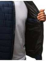 Pánská prošívaná bunda bomber tmavě modrá model 21962008 - FashionStreet