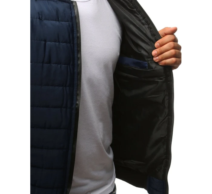 Pánská prošívaná bunda bomber tmavě modrá model 21962008 - FashionStreet