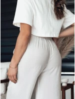 dámské široké kalhoty světle béžové Dstreet model 21977039 - FashionStreet