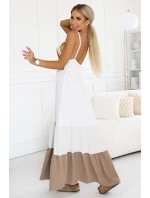 Dlouhé šaty bez ramínek s boho model 21212552 - numoco basic Dlouhé šaty bez ramínek s boho model 21212552 - numoco basic