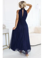 dlouhé šaty s  a střihem námořnická modř model 21418735 - numoco basic