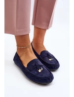 Damskie Zamszowe Klasyczne Mokasyny Granatowe Ontala Damskie Zamszowe Klasyczne Mokasyny Granatowe Ontala