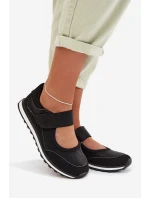 Sportovní dámské polobotky na suchý zip Černé Aveliette