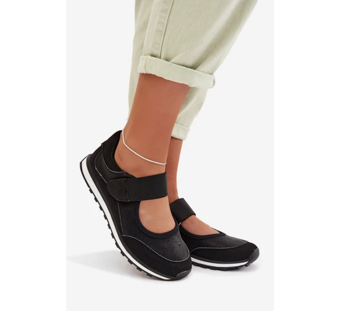 Sportovní dámské polobotky na suchý zip Černé Aveliette