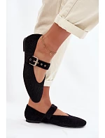 Dámské baleríny s páskem Černé Pamira Dámské baleríny s páskem Černé Pamira