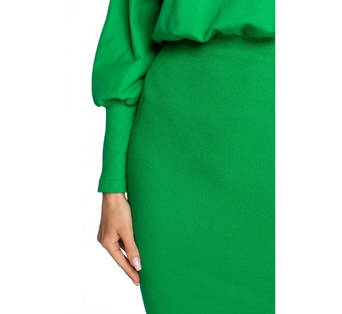 Pletené šaty v hladké černé model 17626025 - Moe