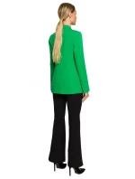 model 17626256 Bunda s jedním knoflíkem a asymetrickými kapsami černá - Moe model 17626256 Bunda s jedním knoflíkem a asymetrickými kapsami černá - Moe