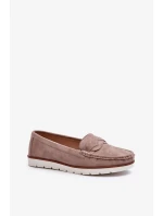 Dámske mokasíny z ekologického semišu, tmavobéžové Nestalia Dámske mokasíny z ekologického semišu, tmavobéžové Nestalia