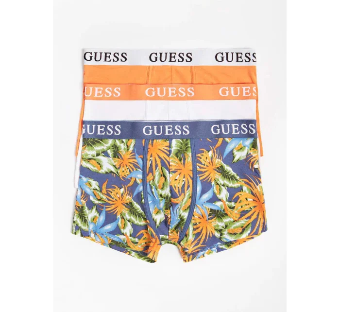 Pánske trenírky U1GG05K6YW1 P549 oranžová / modrá / biela - GUESS