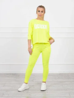 Súprava s neónovou potlačou Queen yellow