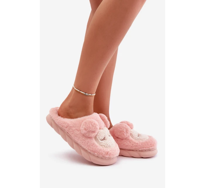 Ciepłe Futrzane Kapcie Damskie Różowe Jozelinetta Ciepłe Futrzane Kapcie Damskie Różowe Jozelinetta