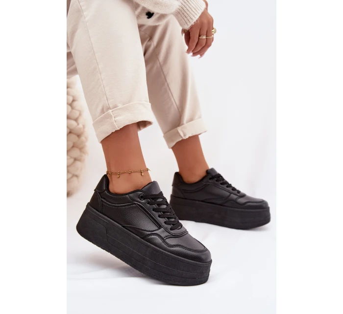 Dámské tenisky na masivní platformě Černé Feressa Dámské tenisky na masivní platformě Černé Feressa