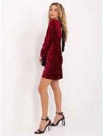 Sukienka MI SK model 21755275 bordowy - FPrice Sukienka MI SK model 21755275 bordowy - FPrice
