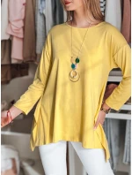 Dámska oversize maslová blúzka s príveskom COMFILA žltá FashionStreet RY2791 Dámska oversize maslová blúzka s príveskom COMFILA žltá FashionStreet RY2791