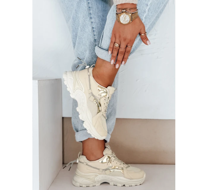 FashionStreet béžové dámske tenisky ZY1011