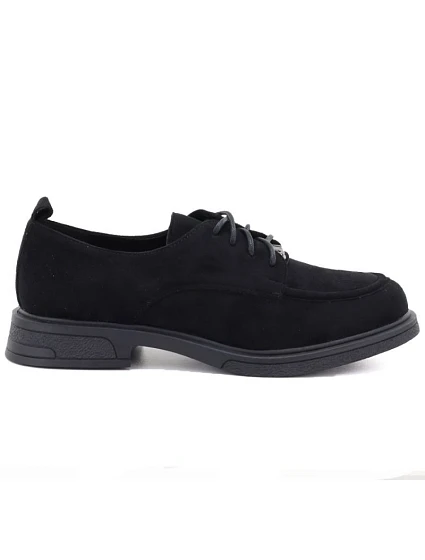 Dámské černé semišové polobotky model 22343124 - VINCEZA Dámské černé semišové polobotky model 22343124 - VINCEZA