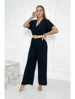 Kombinéza s ozdobným pásom čierna Kombinéza s ozdobným pásom čierna