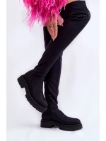 Dámské kozačky nad kolena Černé model 21603921 - EVENTO