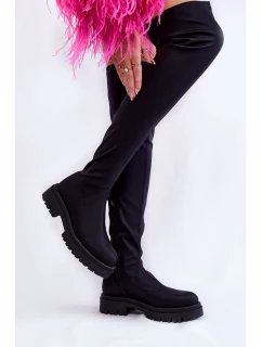 Dámské kozačky nad kolena Černé model 21603921 - EVENTO