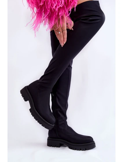 Dámské kozačky nad kolena Černé model 21603921 - EVENTO