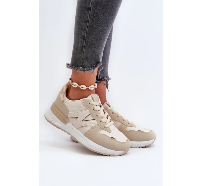 Dámské tenisky z ekokože béžové model 21657585 - Boto