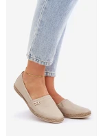 Elegantní Kožené Espadrilky Dámské Béžové model 21684033 - Zazoo