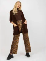 Dámsky sveter LO SW LK 3002 kardigan.98P tmavo hnedý