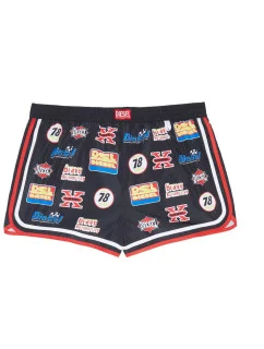 Pánske kúpacie kraťasy - 00S0L6-0NDAC-900 - čierna/potlač - Diesel