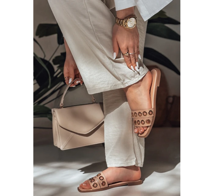 béžové dámské žabky Dstreet model 21986619 - FashionStreet