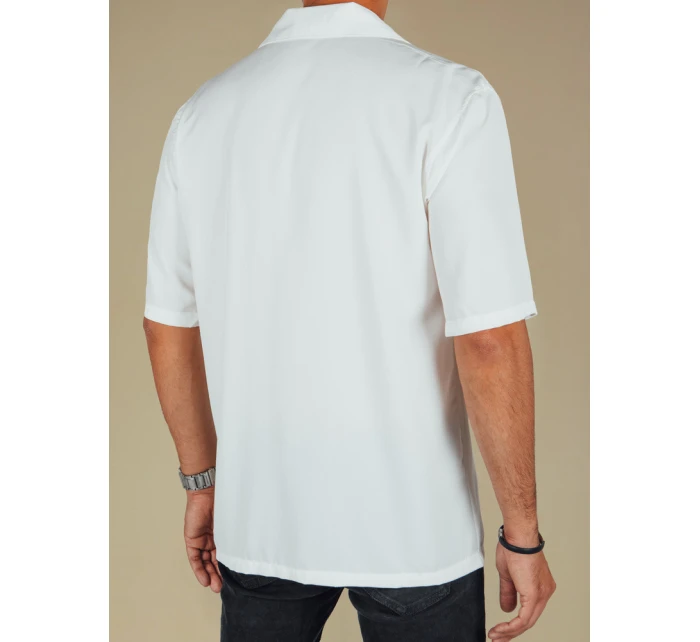 Pánské bílé tričko s krátkým rukávem Dstreet model 21990436 - FashionStreet