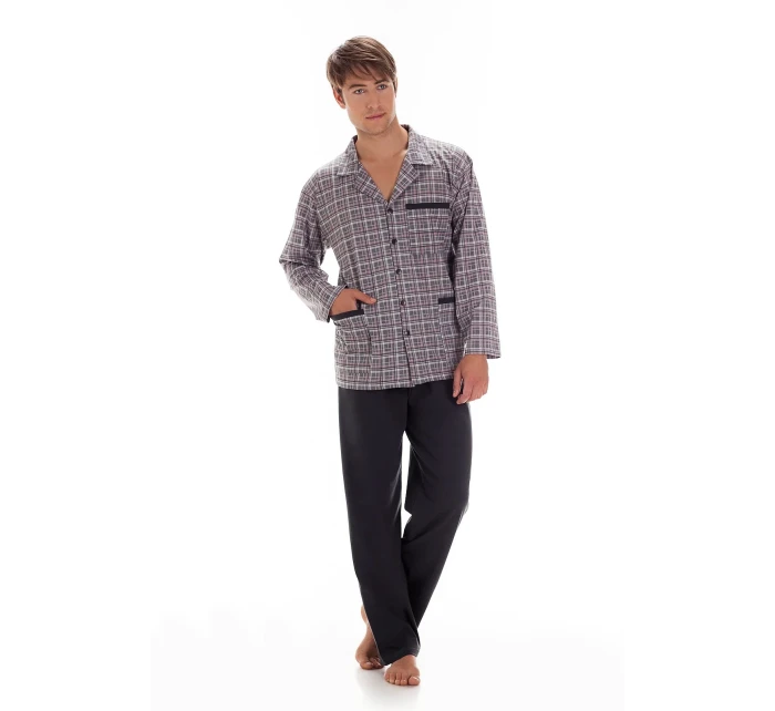 Cornette 114 long/r 3XL-5XL pánske pyžamo bez zipsu