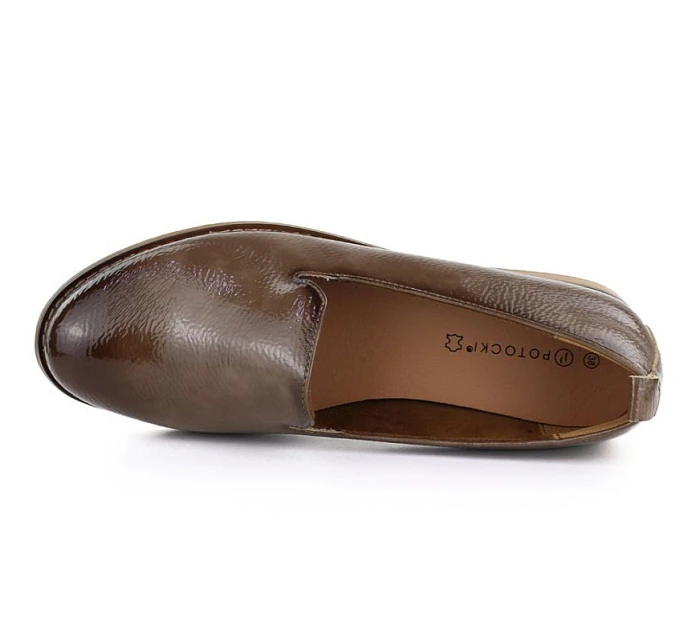 Dámske lakované topánky lords beige Potocki 19337