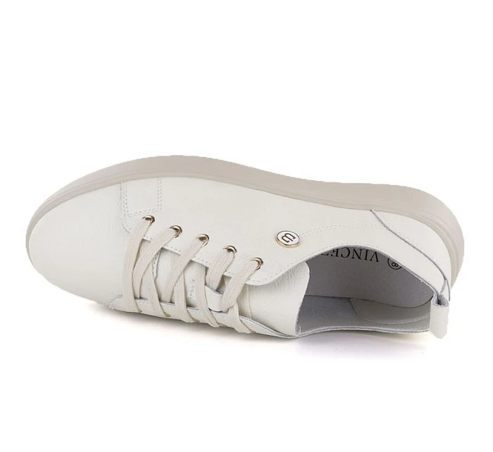 Dámske béžové kožené poltopánky Vinceza 41508 dámske