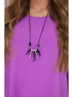 Súprava blúzka + nohavice s fialovým príveskom