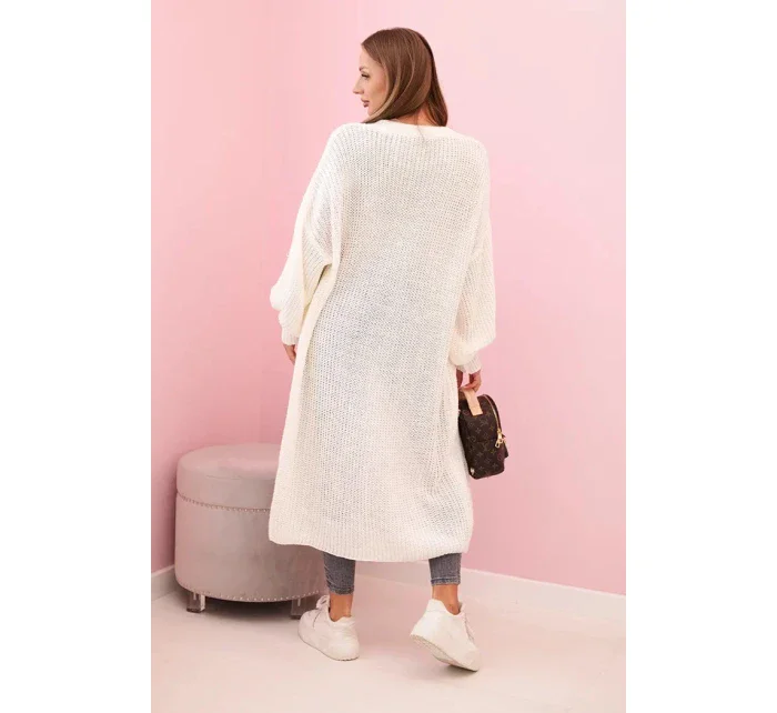 Dlhý sveter ecru