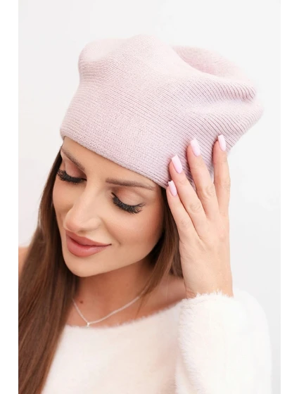 Dámská zimní čepice z vlny s a prodlouženými stranami fialová model 21865202 - K-Fashion