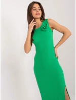 Sukienka DHJ SK model 19760182 zielony - FPrice Sukienka DHJ SK model 19760182 zielony - FPrice