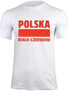 Unisex tričko Poľsko 337914 Biela s červenou - GEFFER