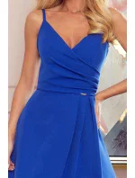 CHIARA - Elegantné dámske maxi šaty v Chrpová farbe na ramienkach 299-3 CHIARA - Elegantné dámske maxi šaty v Chrpová farbe na ramienkach 299-3