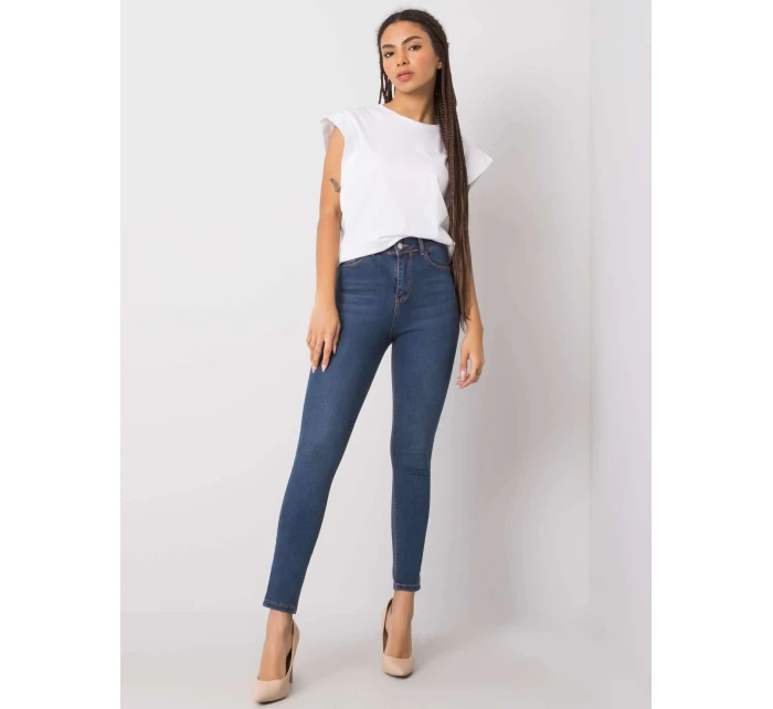 Džínový kalhoty 319 SP model 15091477 tmavě modrá - FPrice Džínový kalhoty 319 SP model 15091477 tmavě modrá - FPrice