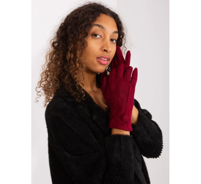 Rękawiczki AT RK model 19381354 bordowy - FPrice