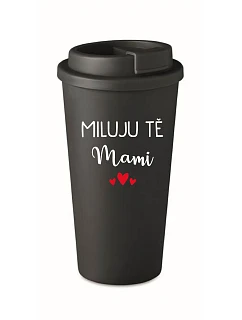I LOVE YOU MAMI - čierny termohrnček 475 ml