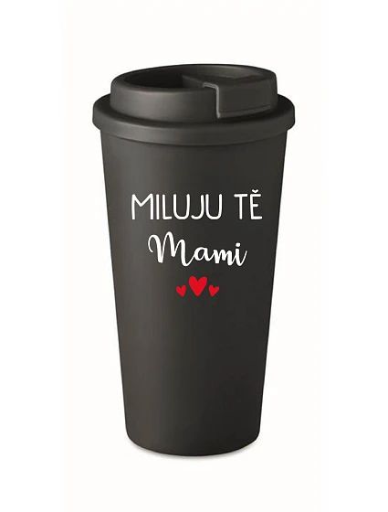 I LOVE YOU MAMI - čierny termohrnček 475 ml I LOVE YOU MAMI - čierny termohrnček 475 ml