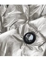 Dámska lesklá strieborná zimná bunda (m1590-3ams)