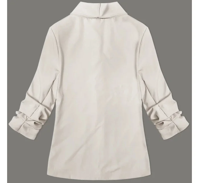 Svetlo béžové tenké sako s nariasenými rukávmi (22-356) Svetlo béžové tenké sako s nariasenými rukávmi (22-356)