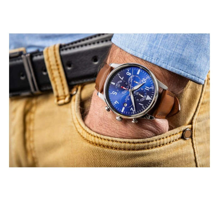 Pánske hodinky Giewont Chronograph Sapphire Brown and Blue GW5630-A6 Pánske hodinky Giewont Chronograph Sapphire Brown and Blue GW5630-A6