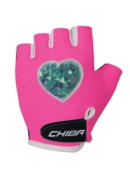 CHIBA COOL KIDS Rukavice ružové srdce L