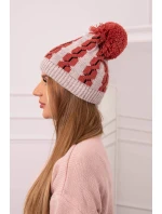 Dámská čepice s bambulí Rozalia model 18751651 - K-Fashion Dámská čepice s bambulí Rozalia model 18751651 - K-Fashion
