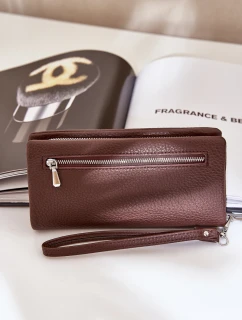 Duży Portfel Damski Z Tłoczeniem Eko Skóra Czekoladowy Martiel